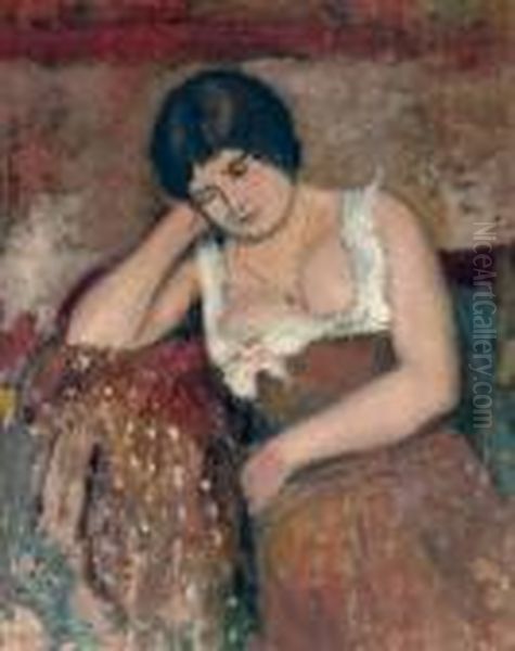 Femme Assise Oil Painting by Georges Lemmen