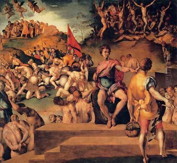 Martyrdom of St Maurice and the Theban Legion Oil Painting by (Jacopo Carucci) Pontormo