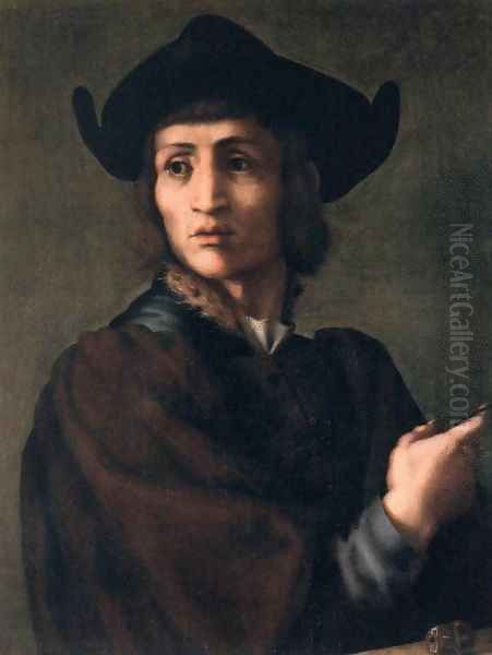 Portrait of an Engraver of Semi-Precious Stones Oil Painting by (Jacopo Carucci) Pontormo