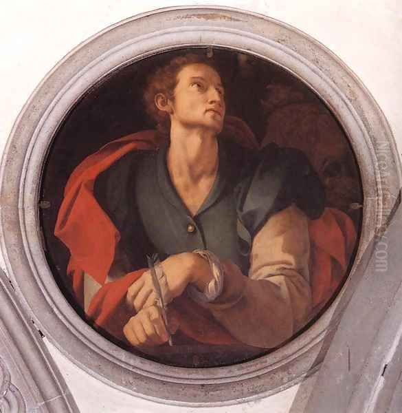 St Luke Oil Painting by (Jacopo Carucci) Pontormo