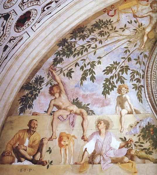 Vertumnus and Pomona (detail) Oil Painting by (Jacopo Carucci) Pontormo