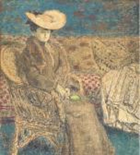 Femme Assise Oil Painting by Georges Lemmen