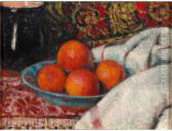 Still Life With Oranges Oil Painting by Georges Lemmen