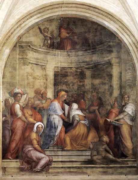 Visitation 2 Oil Painting by (Jacopo Carucci) Pontormo