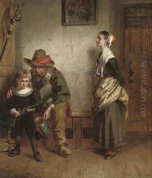 The young royalist Oil Painting by Laslett John Pott