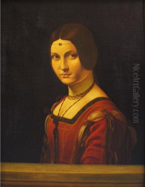 Portrait Of Lucrezia Crivelli Oil Painting by Leonardo Da Vinci