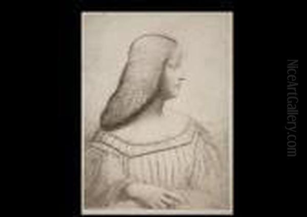 Portrait Of Isabella D Este Oil Painting by Leonardo Da Vinci