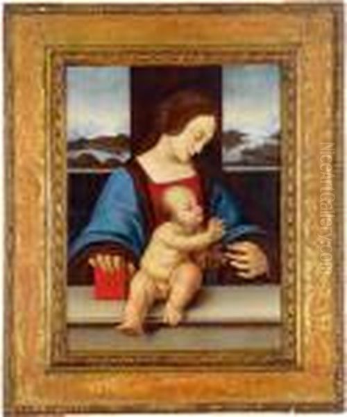 La Madonna Con Il Bambino Oil Painting by Leonardo Da Vinci