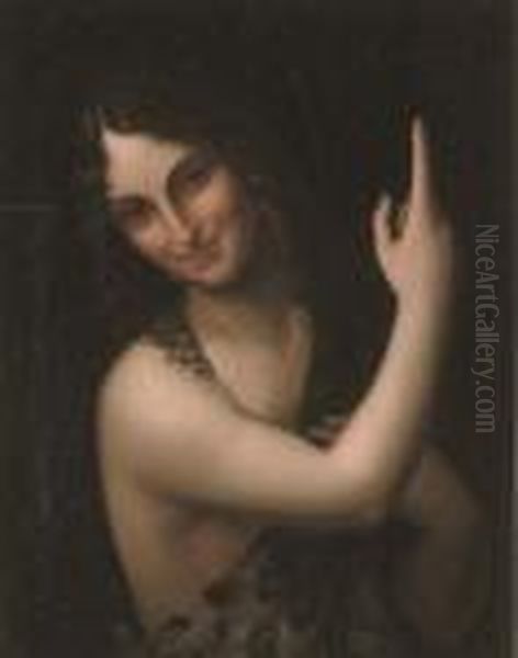 Saint John The Baptist Oil Painting by Leonardo Da Vinci