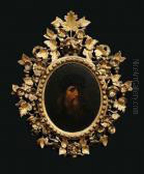 Self-portrait Indistinctly And Inscribed Verso Oil Painting by Leonardo Da Vinci