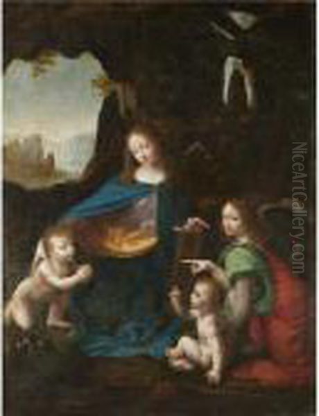 The Madonna Of The Rocks Oil Painting by Leonardo Da Vinci