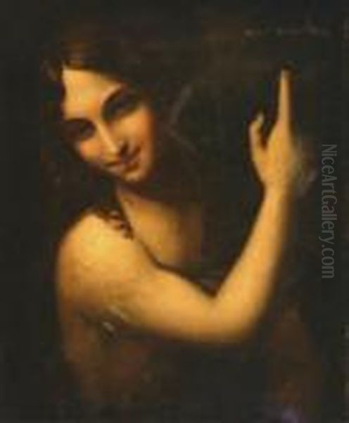 Saint John The Baptist Oil Painting by Leonardo Da Vinci