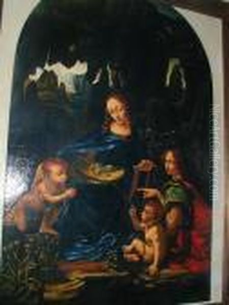 Madonna Of The Rocks Oil Painting by Leonardo Da Vinci