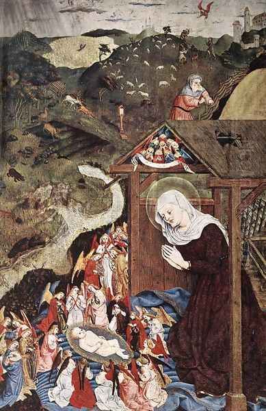 Adoration of the Child 1444 Oil Painting by Master of the Polling Panels