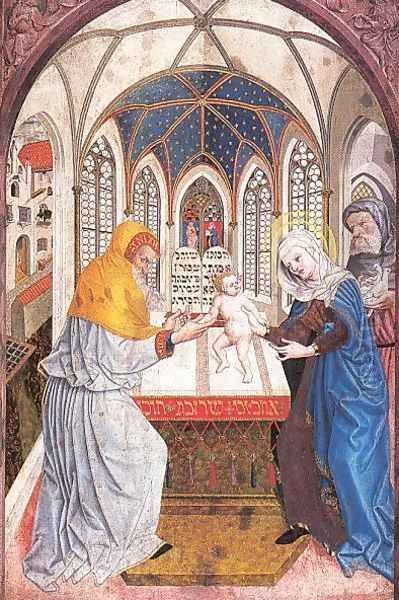 Presentation in the Temple 1444 Oil Painting by Master of the Polling Panels