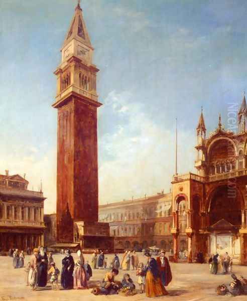 The Campanile, St. Marks Square Oil Painting by Edward Pritchett