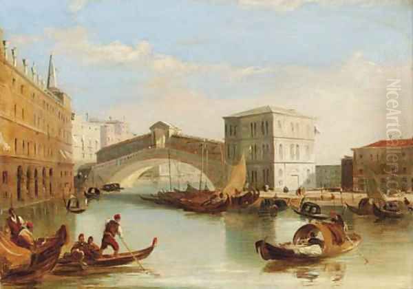 The Rialto Bridge Oil Painting by Edward Pritchett