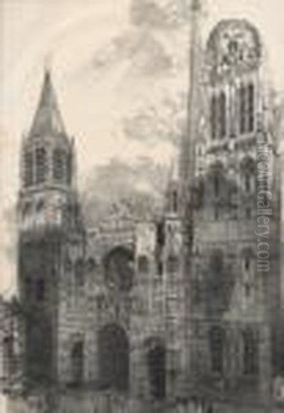 La Cathedrale De Rouen Oil Painting by Auguste Louis Lepere