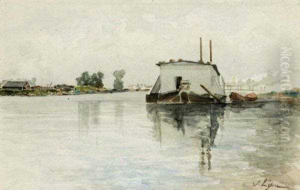 Vue De La Seine Oil Painting by Stanislas Lepine