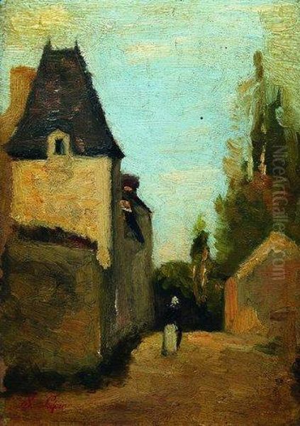 Ruelle De Villageanimee Oil Painting by Stanislas Lepine