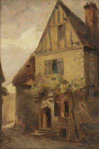 Vieille Maison A Caen Oil Painting by Stanislas Lepine