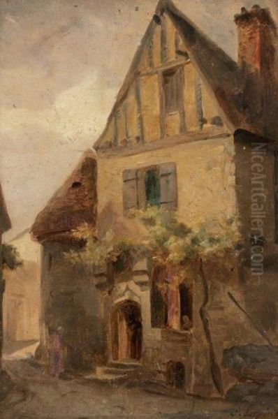 Vieille Maison A Caen Oil Painting by Stanislas Lepine