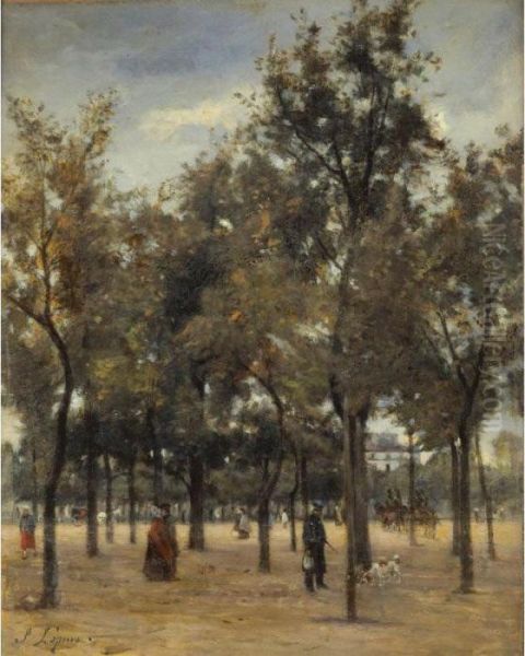 L'esplanade Des Invalides Oil Painting by Stanislas Lepine