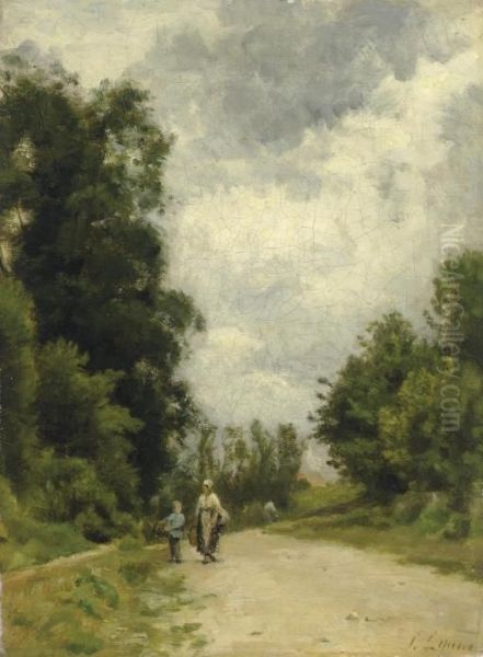 Route De Campagne Oil Painting by Stanislas Lepine