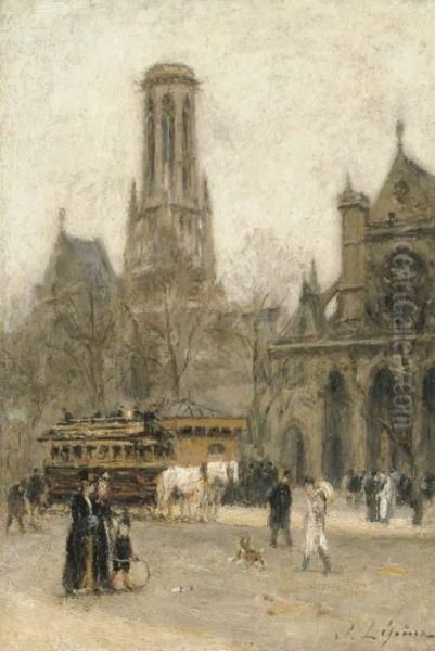 Saint Germain L'auxerrois, Paris Oil Painting by Stanislas Lepine