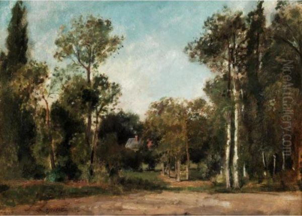 Paysage Boise Oil Painting by Stanislas Lepine