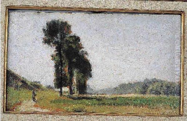 Petit Paysage Avec Un Personnage Oil Painting by Stanislas Lepine