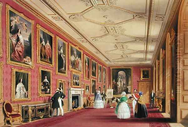 The Vandyke Room, Windsor Castle, 1838 Oil Painting by James Baker Pyne