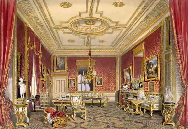 The Queens Private Sitting Room, Windsor Castle, 1838 Oil Painting by James Baker Pyne