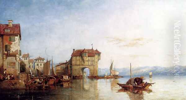 Zurich Oil Painting by James Baker Pyne