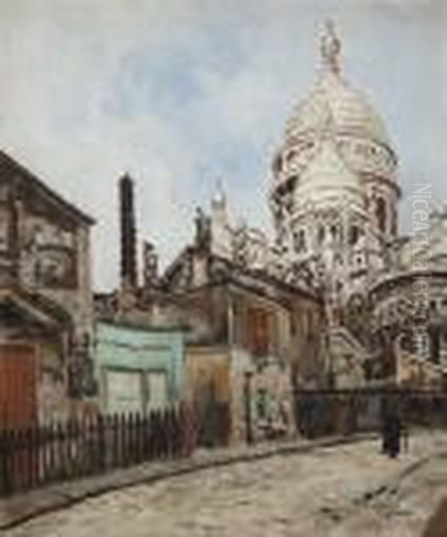 Vue Du Sacre Cur Oil Painting by Marcel Leprin