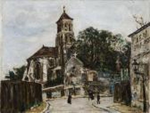 La Place Du Village Oil Painting by Marcel Leprin