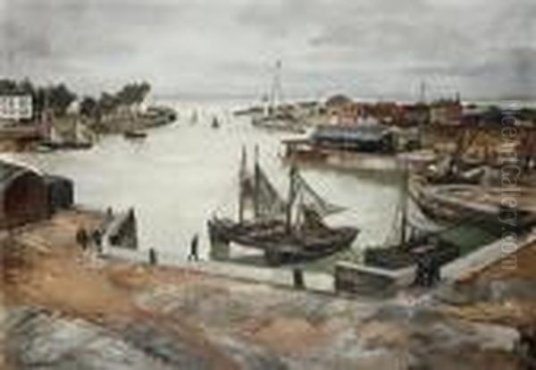 Le Port Oil Painting by Marcel Leprin