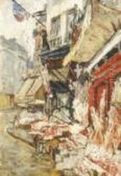 Rue Le Pic A Paris Oil Painting by Marcel Leprin