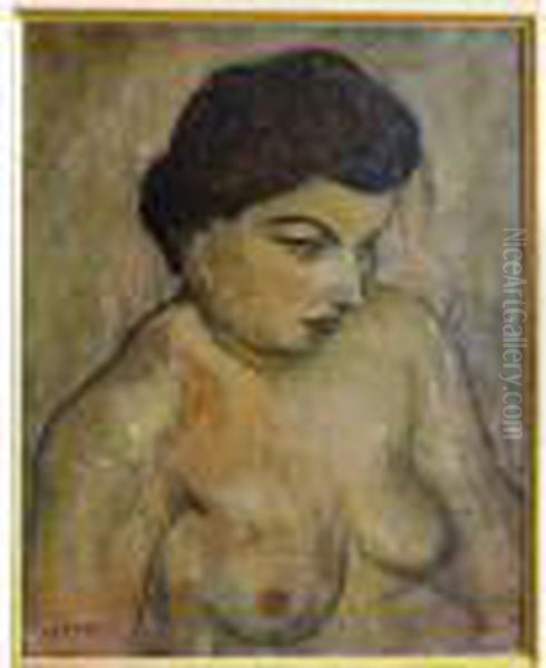 Femme En Buste Oil Painting by Marcel Leprin