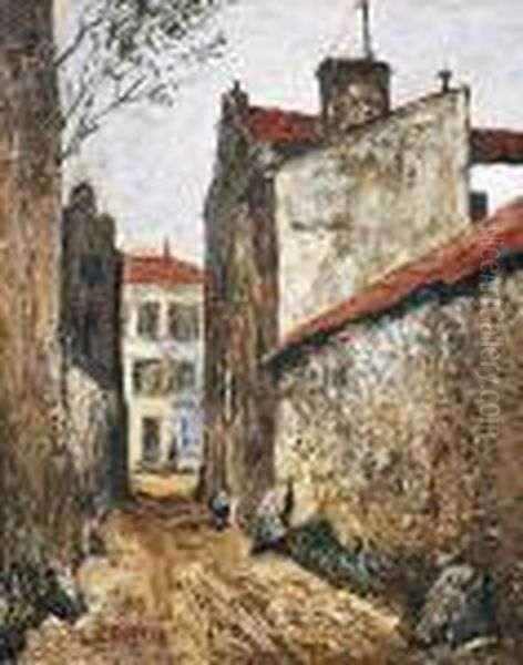 Rue De Paris Oil Painting by Marcel Leprin