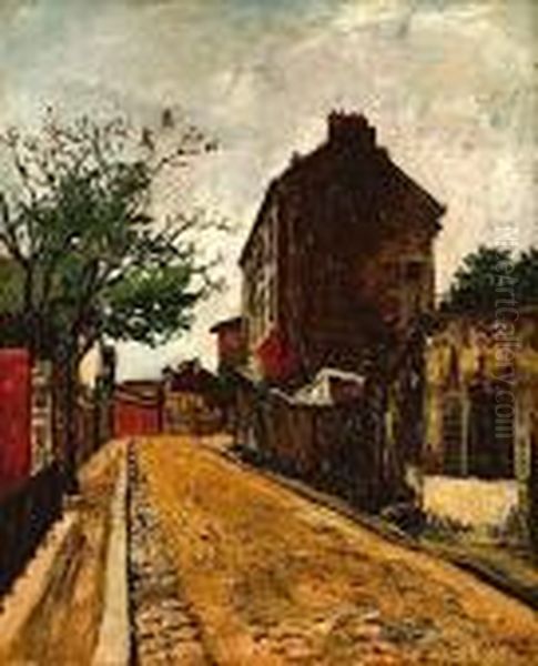 Rue De Banlieue Oil Painting by Marcel Leprin