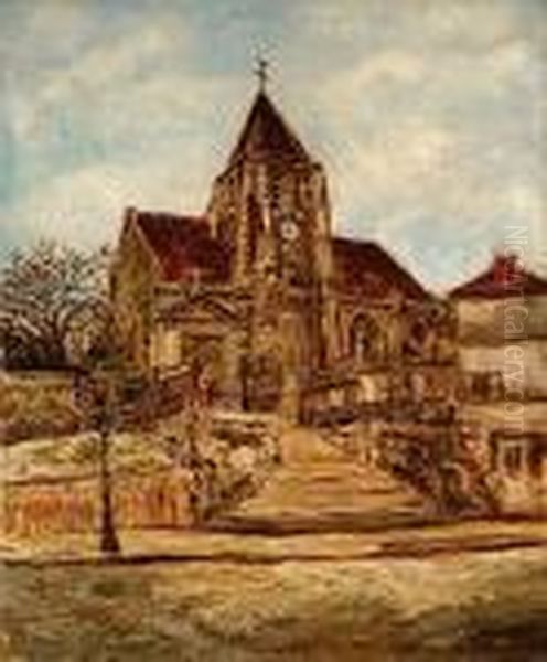 Eglise D'ile De France Oil Painting by Marcel Leprin