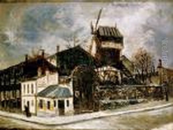 Le Moulin De La Galette Oil Painting by Marcel Leprin