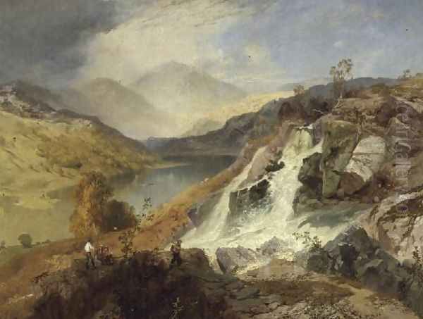 Haweswater From Waller Gill Force Oil Painting by James Baker Pyne