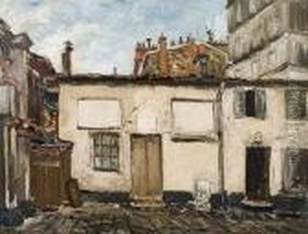 L'atelier De Charles Gir, Rue Rochechouart. Oil Painting by Marcel Leprin