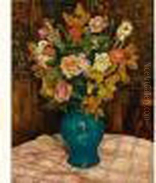 Bouquet De Fleurs Oil Painting by Marcel Leprin