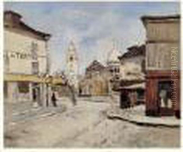 Montmartre, L'eglise Saint-pierre Oil Painting by Marcel Leprin