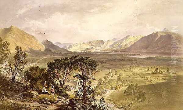 Bassenthwaite, from The English Lake District, 1853 Oil Painting by James Baker Pyne