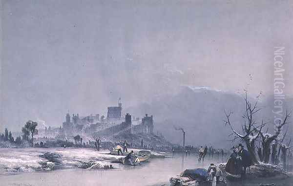 Windsor Castle from the Thames Oil Painting by James Baker Pyne