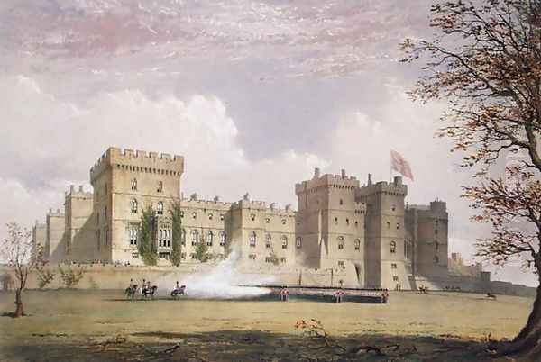 South East View of Windsor Castle, from Windsor and its Surrounding Scenery, 1838 Oil Painting by James Baker Pyne